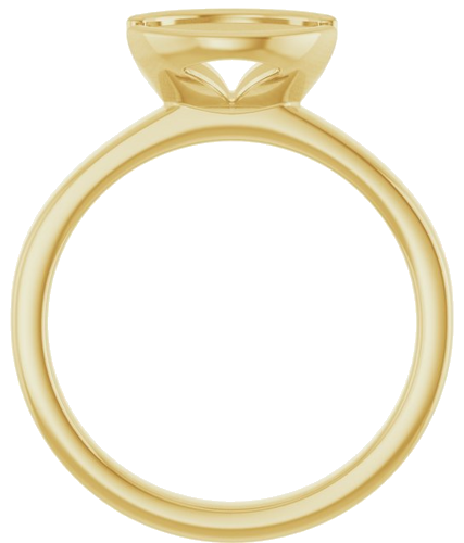 Sužadėtuvių Žiedas „Half-Bezel Solitaire“ 14k yellow gold Oval 9mm x 7mm (2)