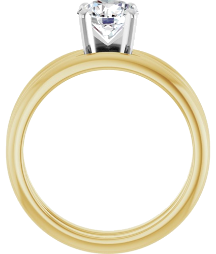 Sužadėtuvių Žiedas „Split Shank“ 585 Baltojo Ir Geltonojo Aukso Round 6.5mm (7)