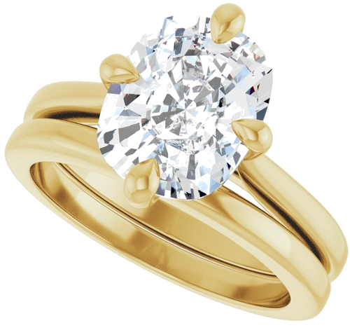 Sužadėtuvių Žiedas „Solitaire“ 14k yellow gold Elongated Cushion 10mm x 8mm (10)