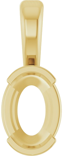 Pakabukas „Half-Bezel Solitaire“ 14k yellow gold Oval 7mm x 5mm (1)