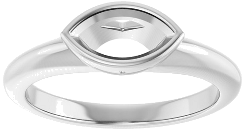 Sužadėtuvių Žiedas „Bezel-Set Solitaire“ 14k white gold Marquise 8.5mm x 4.5mm (3)