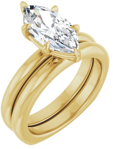 Sužadėtuvių Žiedas „Claw-Prong Euro Shank“ 14k yellow gold Marquise 13mm x 6.5mm (6)