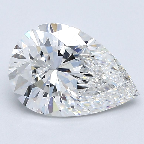 1.77 carat F-SI1 Natūralus Pear Deimantas (1)