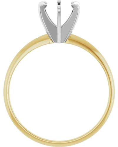 Sužadėtuvių Žiedas „Solitaire“ 585 Baltojo Ir Geltonojo Aukso Round 6.4mm (2)