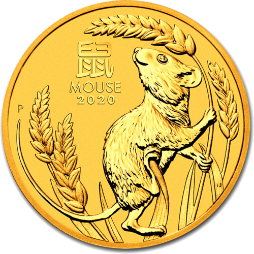 1/10 oz Year of the Mouse (Lunar III) 2020 Australia Gold Coin (1)