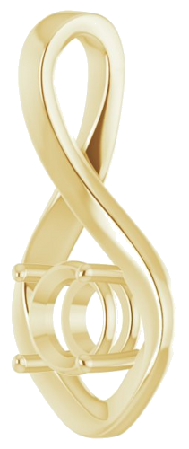 14K Yellow 6 mm Round Pendant Mounting (2)