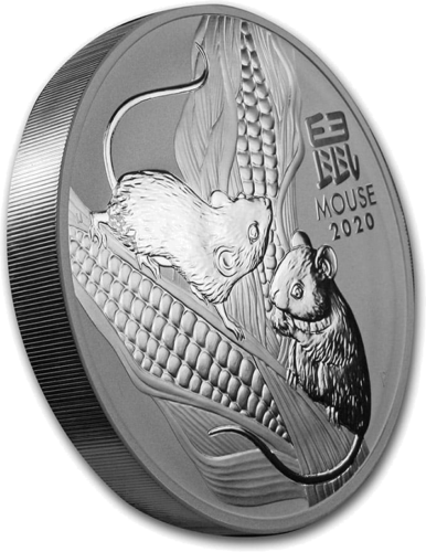 1 kg Pelės metai 2020 (Lunar III) Australija sidabrinė moneta (2)