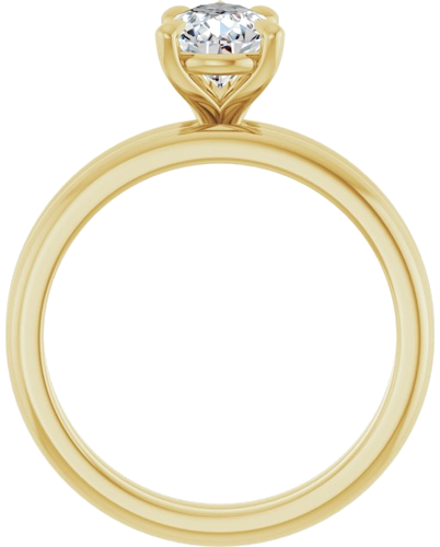 Sužadėtuvių Žiedas „Claw-Prong“ 10k yellow gold Pear 8mm x 6mm (7)
