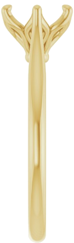 Sužadėtuvių Žiedas „Solitaire“ 750 Geltonojo Aukso Round 7mm (4)