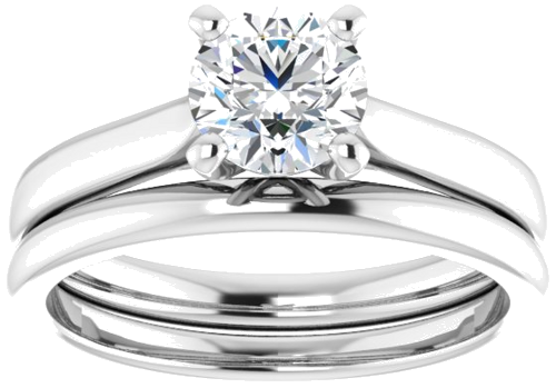 Sužadėtuvių Žiedas „Solitaire“ 950 Platinos Round 6mm (8)