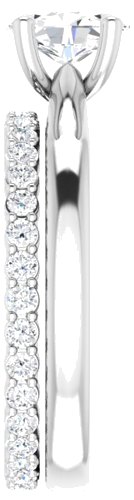 Sužadėtuvių Žiedas „Solitaire“ 950 Platinos Oval 7mm x 5mm (9)