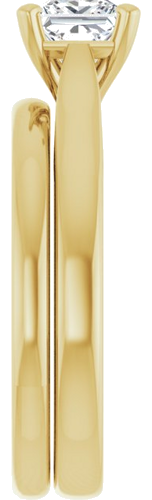 Sužadėtuvių Žiedas „Solitaire“ 585 Geltonojo Aukso Square 5mm (9)