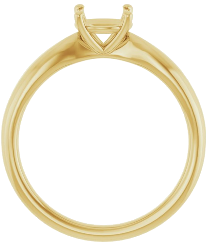 14K Yellow  6.5 mm Round Solitaire Engagement Ring Mounting (2)