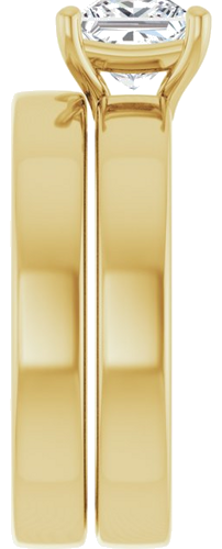 Sužadėtuvių Žiedas „Solitaire“ 10k yellow gold Square 5.5mm (9)