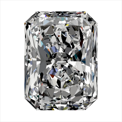 0.41 carat D-VVS2 Natūralus Radiant Deimantas (1)