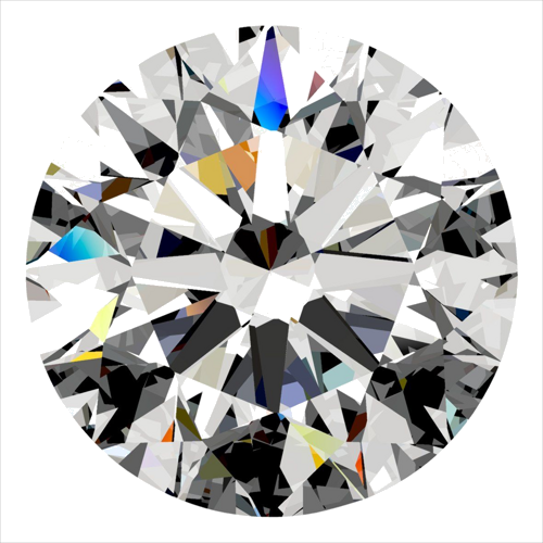 0.4 carat F-SI1 Excellent cut Natūralus Round Deimantas (1)