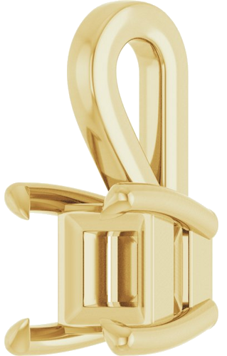Pakabukas „Solitaire“ 14k yellow gold Square 3.25mm (2)