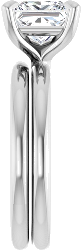 Sužadėtuvių Žiedas „Solitaire“ 585 Baltojo Aukso Square 7mm (9)