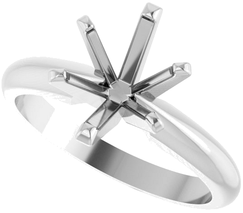 Sužadėtuvių Žiedas „Solitaire“ 14k white gold Oval 9mm x 7mm (5)