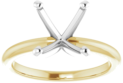 Sužadėtuvių Žiedas 14k yellow gold & platinum Oval 11mm x 9mm (3)