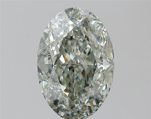 4.0 carat Fancy Grayish Yellowish Green-VS1 Natūralus Oval Deimantas (1)