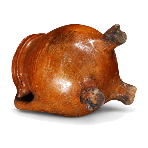 Late medieval glazed ceramic pot, Rhineland, 15th century (3)