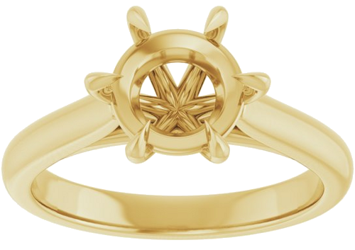 Sužadėtuvių Žiedas „Claw-Prong“ 14k yellow gold Round 8mm (3)
