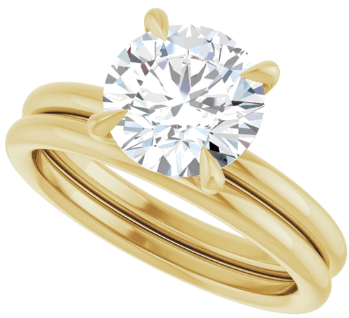 Sužadėtuvių Žiedas „Claw-Prong Solitaire“ 14k yellow gold Round 8.2mm (10)