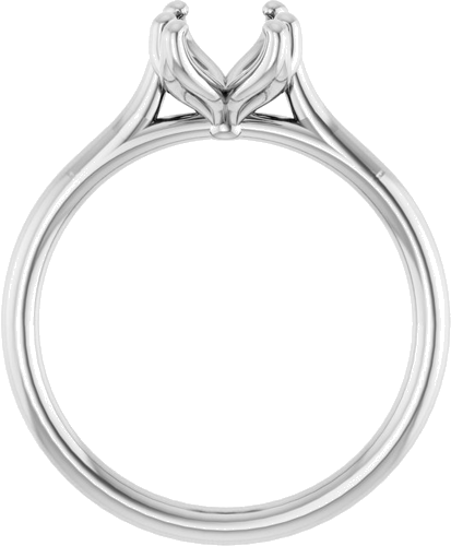 Sužadėtuvių Žiedas „Cathedral-Style Solitaire“ 14k white gold Emerald 7mm x 5mm (2)