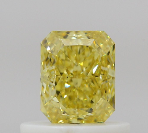 0.57 carat Fancy Intense Yellow-VVS2 Natūralus Radiant Deimantas (1)