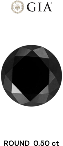 0.5 carat Fancy Black-VVS2 Excellent cut Natūralus Round Deimantas (1)