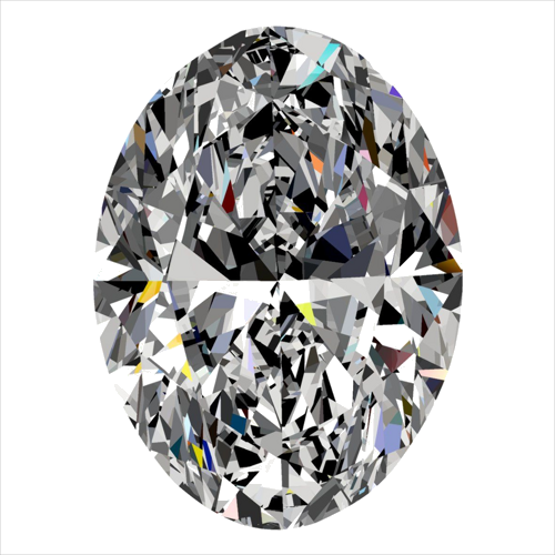 0.4 carat F-SI1 Natūralus Oval Deimantas (1)