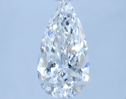 0.51 carat D-VVS1 Natūralus Pear Deimantas (1)