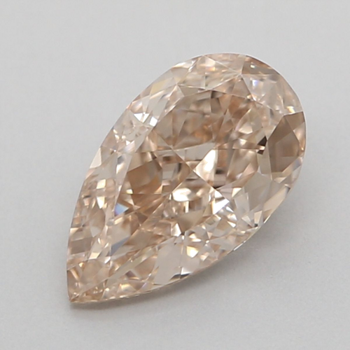 0.71 carat Fancy Pinkish Brown-VVS2 Natūralus Pear Deimantas (1)