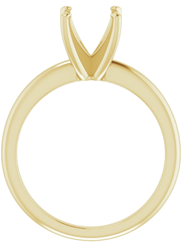 14K Yellow  6 mm Square Solitaire Engagement Ring Mounting (2)
