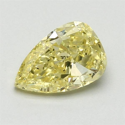 1.28 carat Fancy Intense Yellow-SI2 Natūralus Pear Deimantas (1)