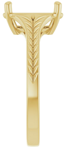Sužadėtuvių Žiedas „Solitaire“ 14k yellow gold Emerald 8.5mm x 6.5mm (4)