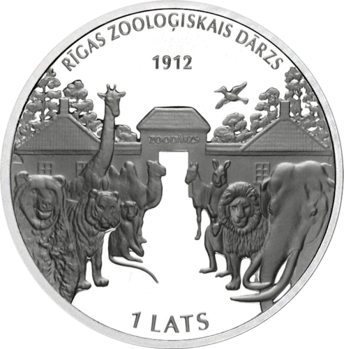 1 lats Riga Zoo 2012 Latvia silver coin (1)
