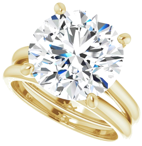 Sužadėtuvių Žiedas „Solitaire“ 18k yellow gold Round 12mm (10)