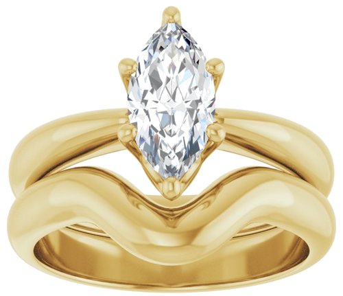 Sužadėtuvių Žiedas „Solitaire Crown-Inspired“ 14k yellow gold Marquise 10mm x 5mm (8)
