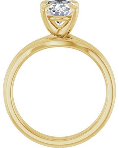 Sužadėtuvių Žiedas 14k yellow gold Oval 9mm x 7mm (7)