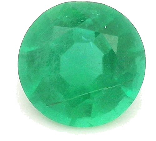 0.38 carat GREEN Round Smaragdas (1)