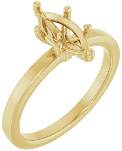 Sužadėtuvių Žiedas „Solitaire“ 14k yellow gold Marquise 10mm x 5mm (1)