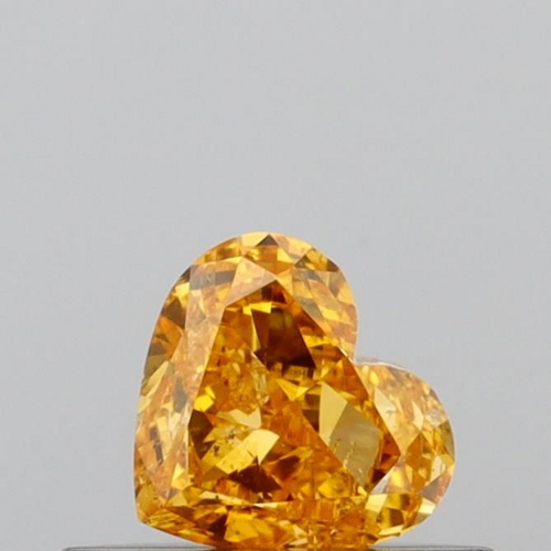 0.32 carat Fancy Vivid Yellowish Orange-SI2 Natūralus Heart Deimantas (1)