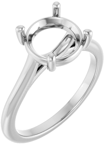 Sužadėtuvių Žiedas 14k white gold Round 8.8mm (1)