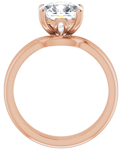 Sužadėtuvių Žiedas 14k rose gold Cushion 8mm (7)
