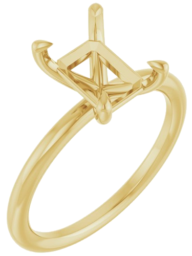 Sužadėtuvių Žiedas „Claw-Prong Solitaire“ 14k yellow gold Emerald 8.5mm x 6.5mm (1)