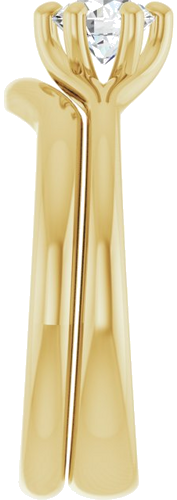 Sužadėtuvių Žiedas „Solitaire“ 585 Geltonojo Aukso Round 5.2mm (9)