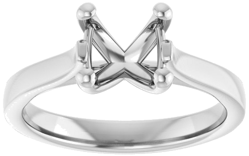 Sužadėtuvių Žiedas 14k white gold Round 7.4mm (3)