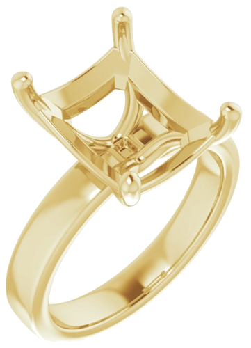 Sužadėtuvių Žiedas „Solitaire“ 14k yellow gold Emerald 12mm x 10mm (1)